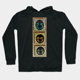 "The Three Masks" Contemporary African Artwork Design Hoodie